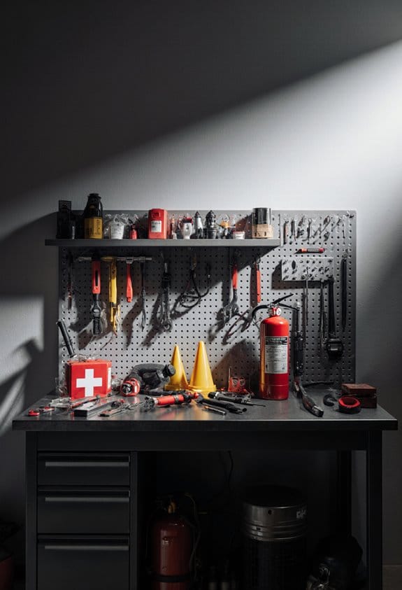 safe garage workshop layout